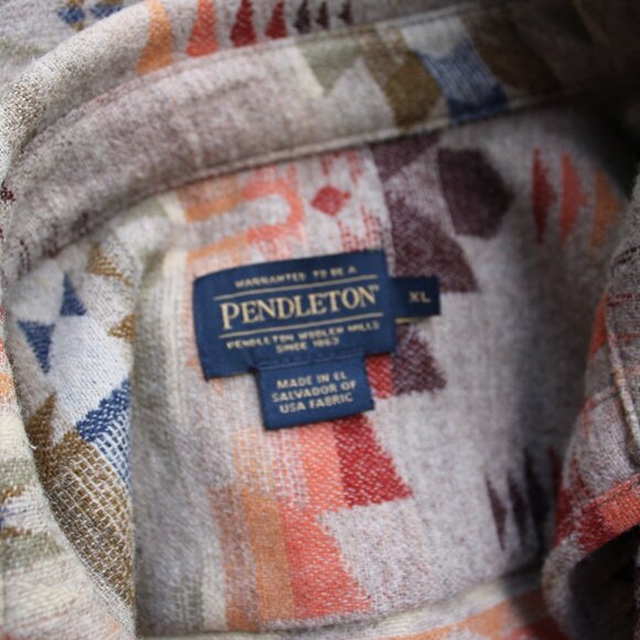 Pendleton jacquard Wool Shacket Board shirt Aztec Southwestern tunic Jacket XL - Picture 13 of 13